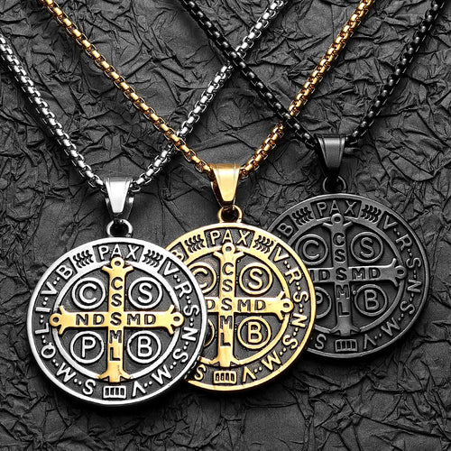 Colar Masculino Medalha de São Bento