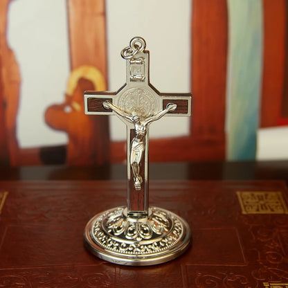Crucifixo de Mesa em Metal 9cm