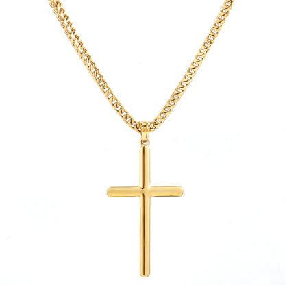 colar de cruz dourado