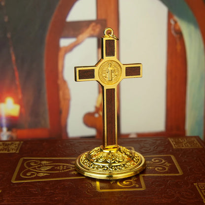 Crucifixo de Mesa em Metal 9cm