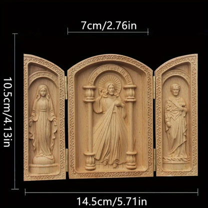 Tríptico de Madeira - Jesus e Santos