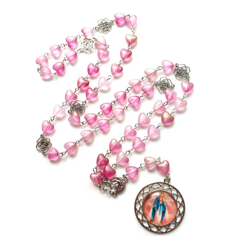 Terço das Dores de Maria com Contas de Coração