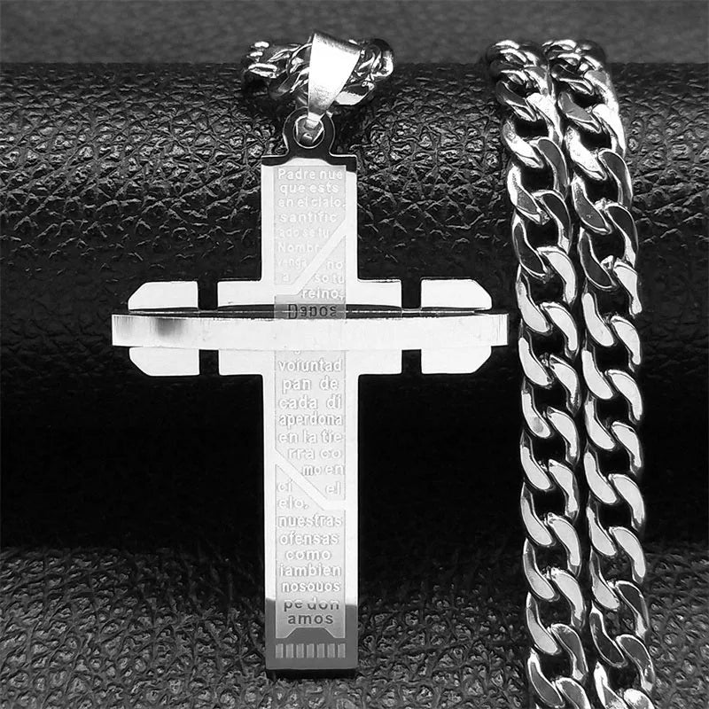 Colar Crucifixo Masculino Banhado a Ouro