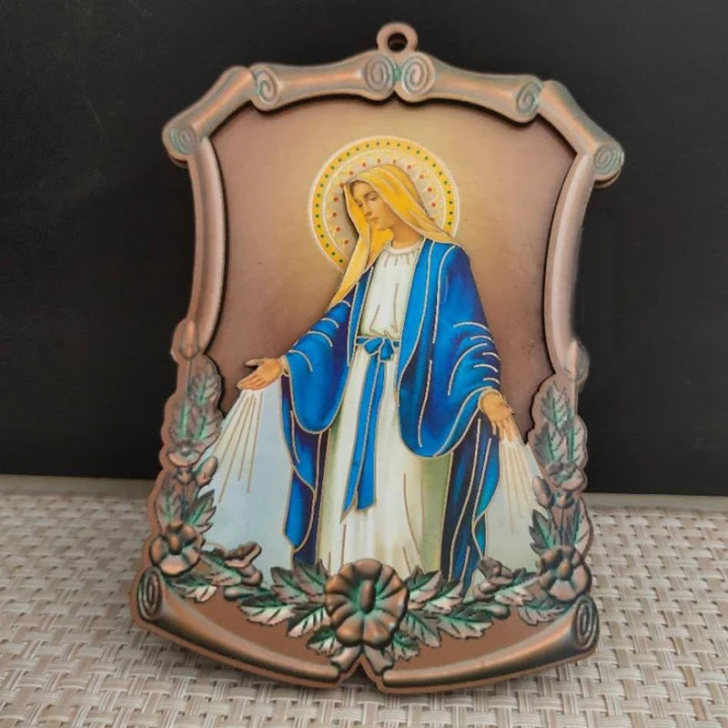 Ícone Religioso de Madeira - Decoração Católica