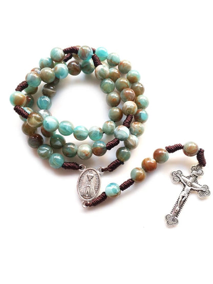 Terço de Nossa Senhora Aparecida com Contas de Acrílico – 60 cm
