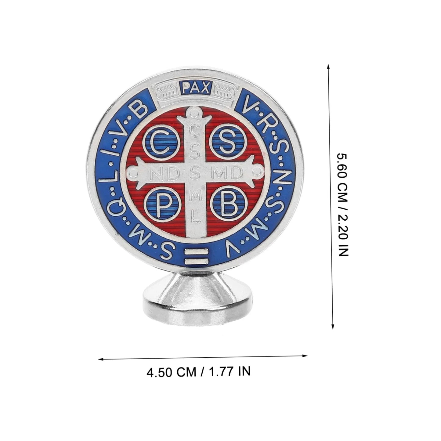 Ornamentos de Mesa Medalha São Bento em Liga de Metal