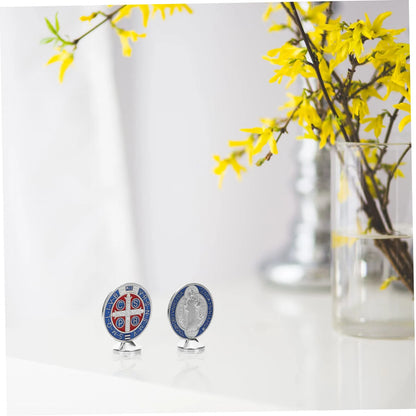 Ornamentos de Mesa Medalha São Bento em Liga de Metal