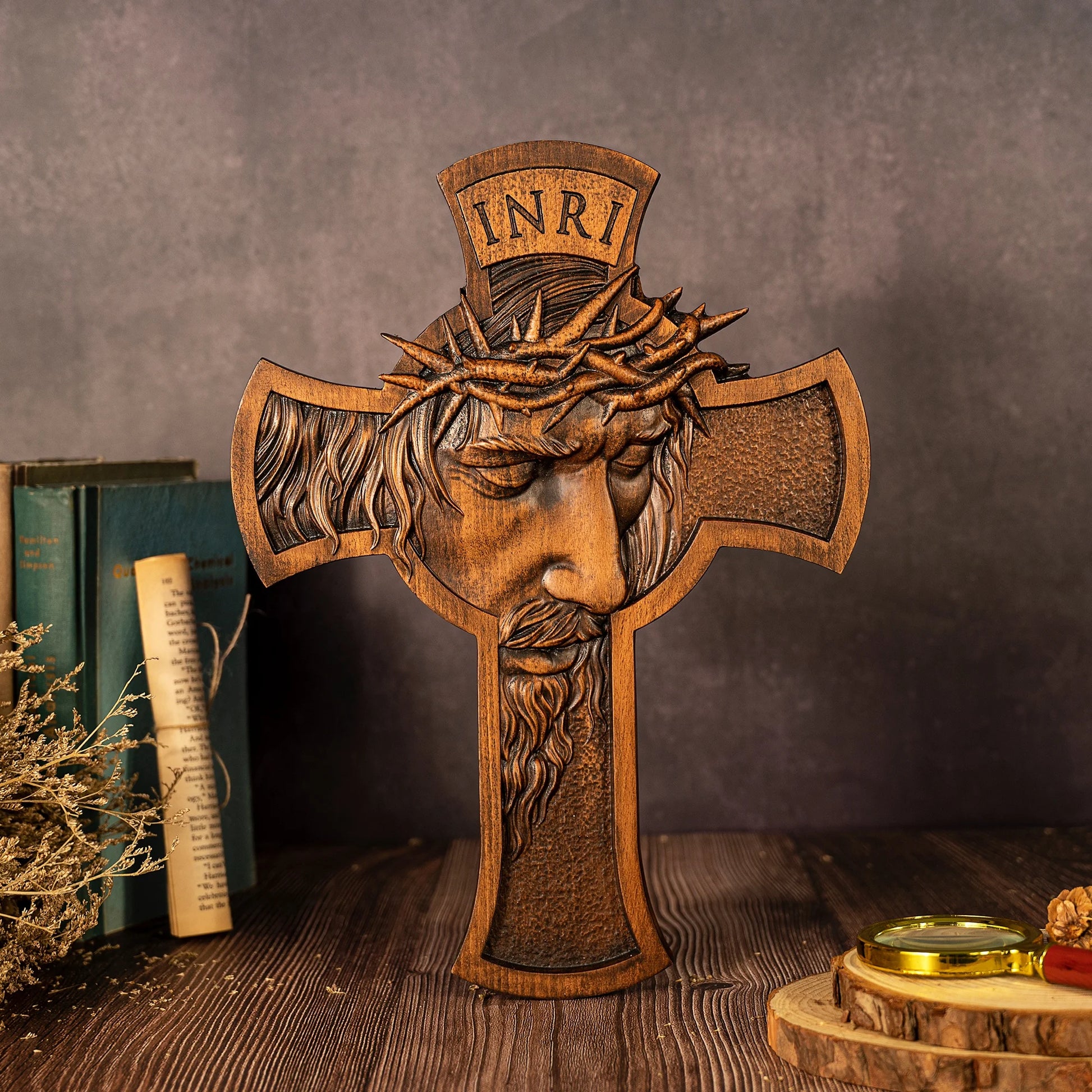 Coroa de espinhos Jesus cruz, igreja católica parede decoração, presente cristão