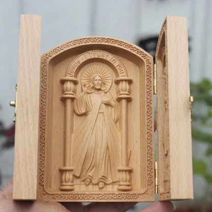 Tríptico de Madeira - Jesus e Santos