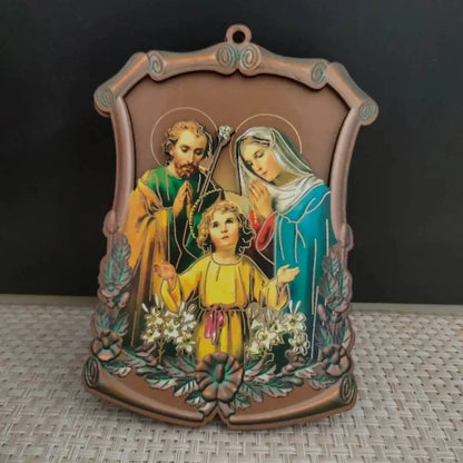 Ícone Religioso de Madeira - Decoração Católica