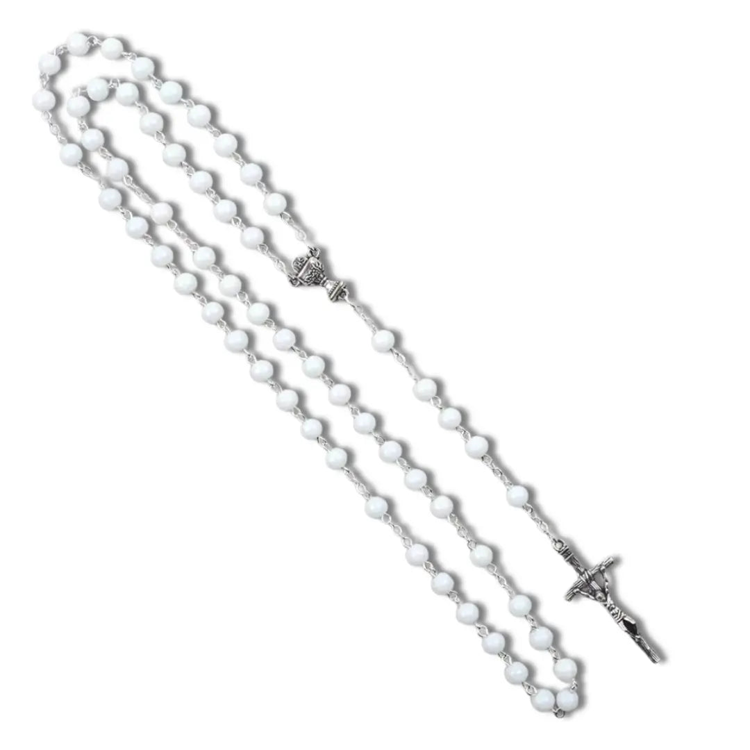 terço branco, terço da eucaristia