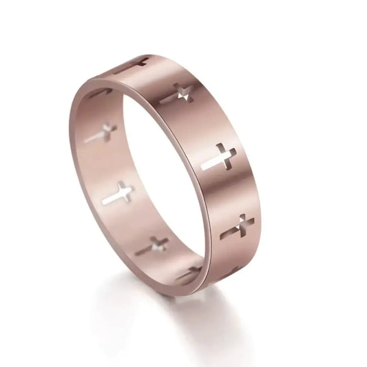 anel de cruz feminino