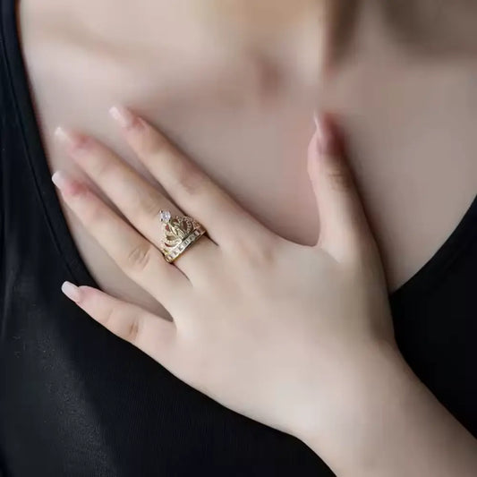 Anel Feminino Dourado Nossa Senhora de Guadalupe