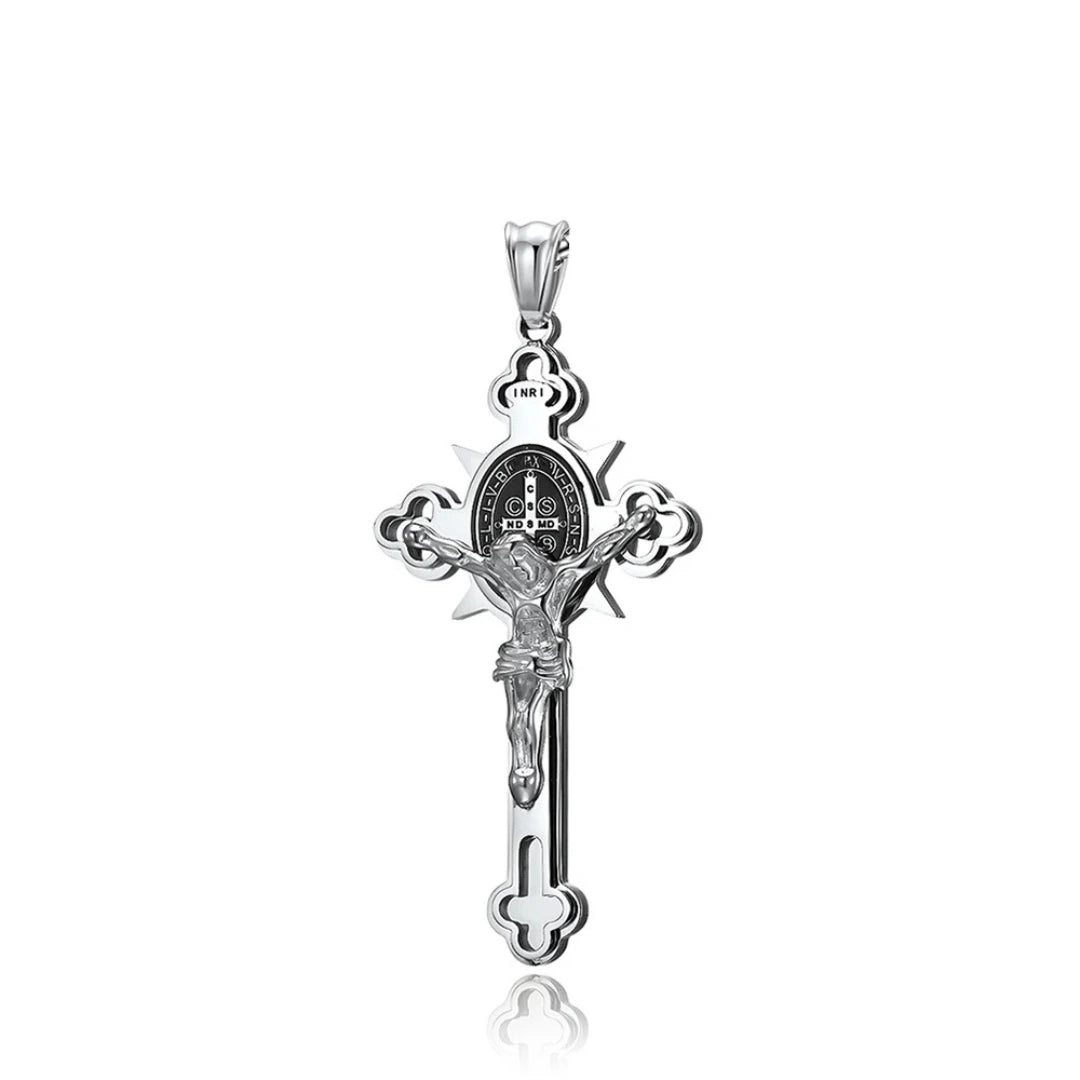 colar crucifixo masculino