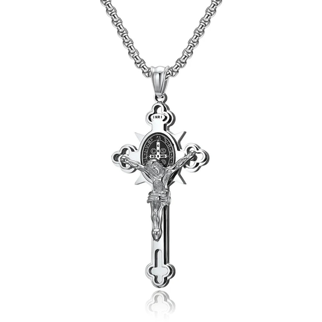 colar crucifixo masculino