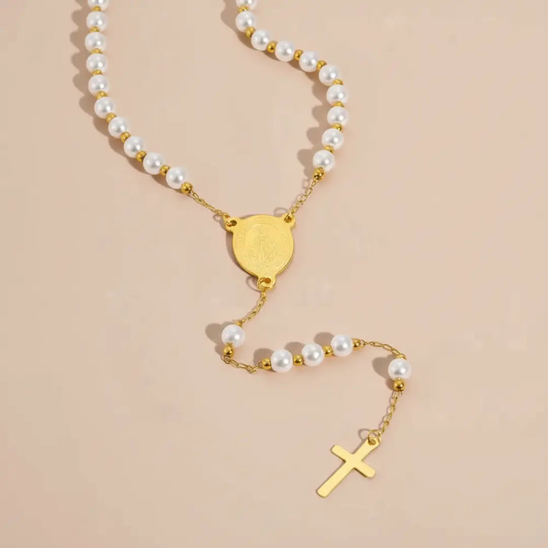 colar terço feminino