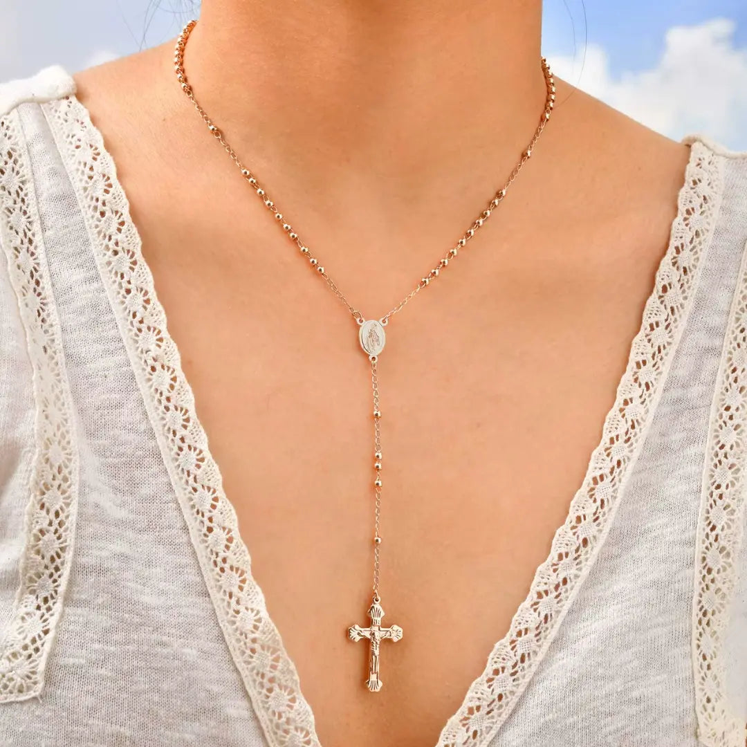 colar terço feminino