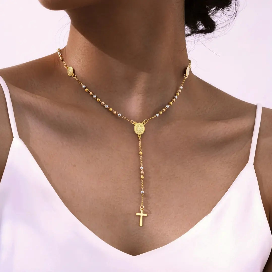 colar terço feminino