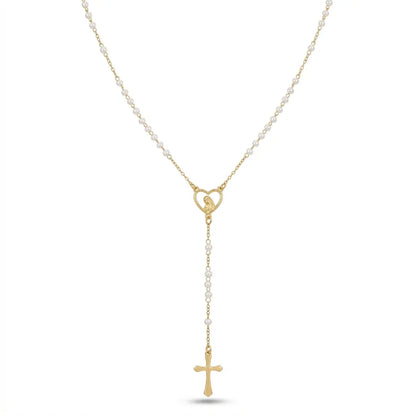 colar terço feminino delicado