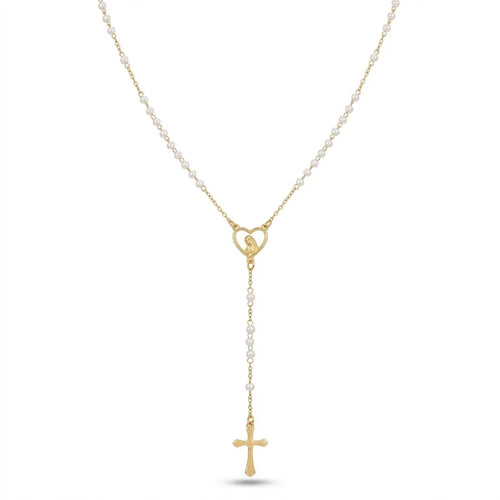 colar terço feminino delicado