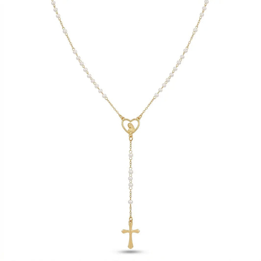 colar terço feminino delicado