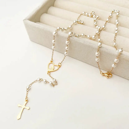 colar terço feminino delicado