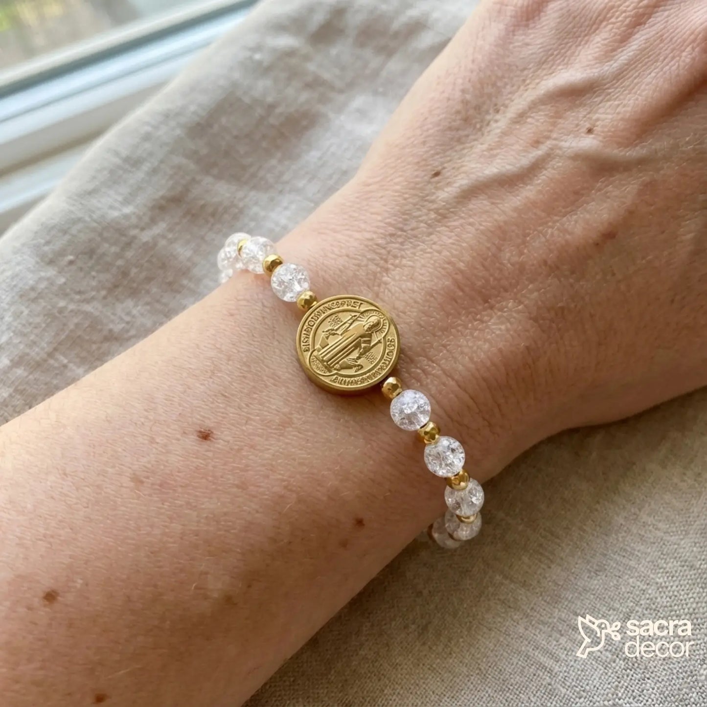 Pulseira Feminina São Bento com Cristais