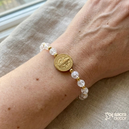 Pulseira Feminina São Bento com Cristais