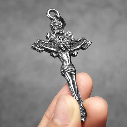 Crucifixo Colar Masculino Prata Modelo Essência Divina