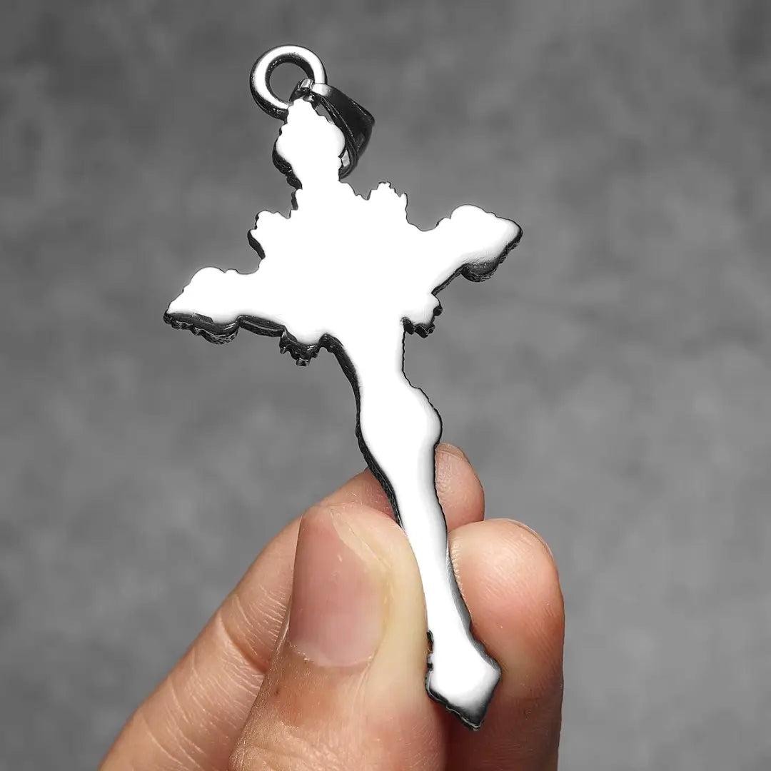 Crucifixo Colar Masculino Prata Modelo Essência Divina