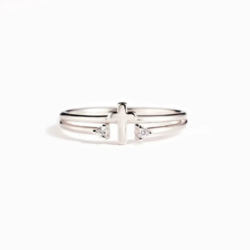 anel cruz feminino