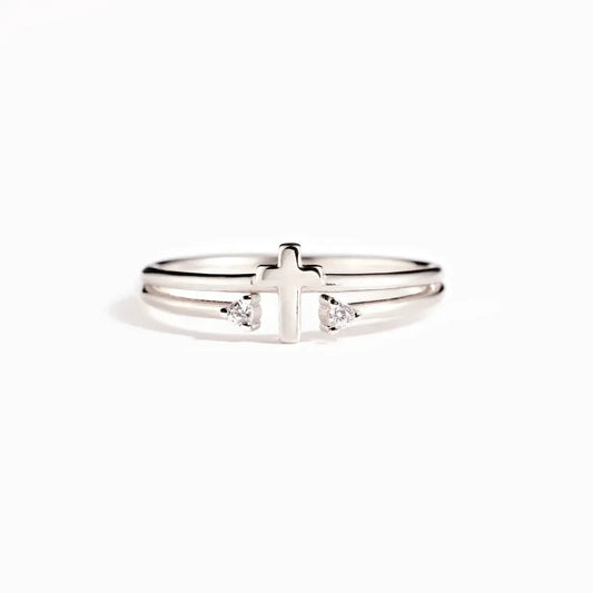 anel cruz feminino