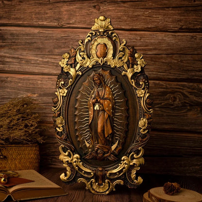 Imagem de Nossa Senhora de Guadalupe em Madeira de Faia Europeia 50cm