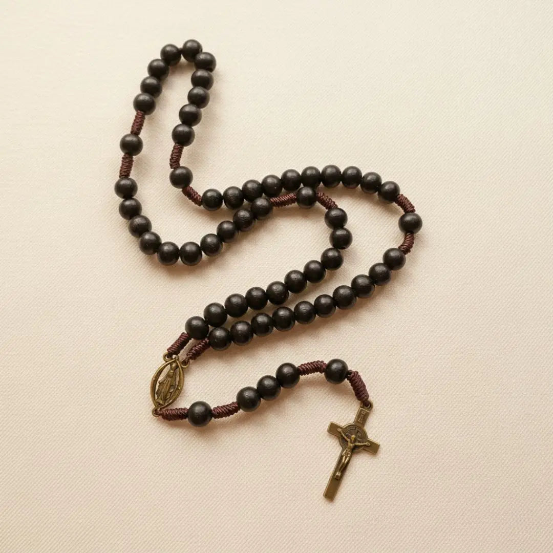 terço de madeira de nossa senhora das graças