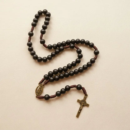 terço de madeira de nossa senhora das graças