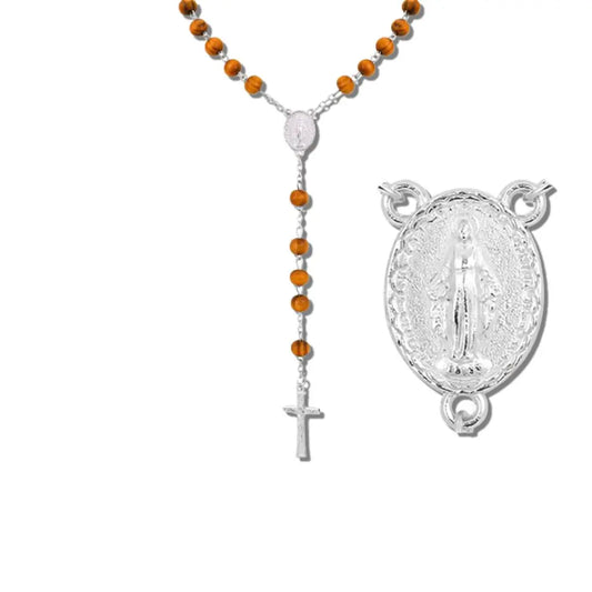 terço de madeira de nossa senhora das graças