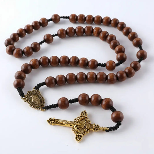 terço de madeira de nossa senhora das graças