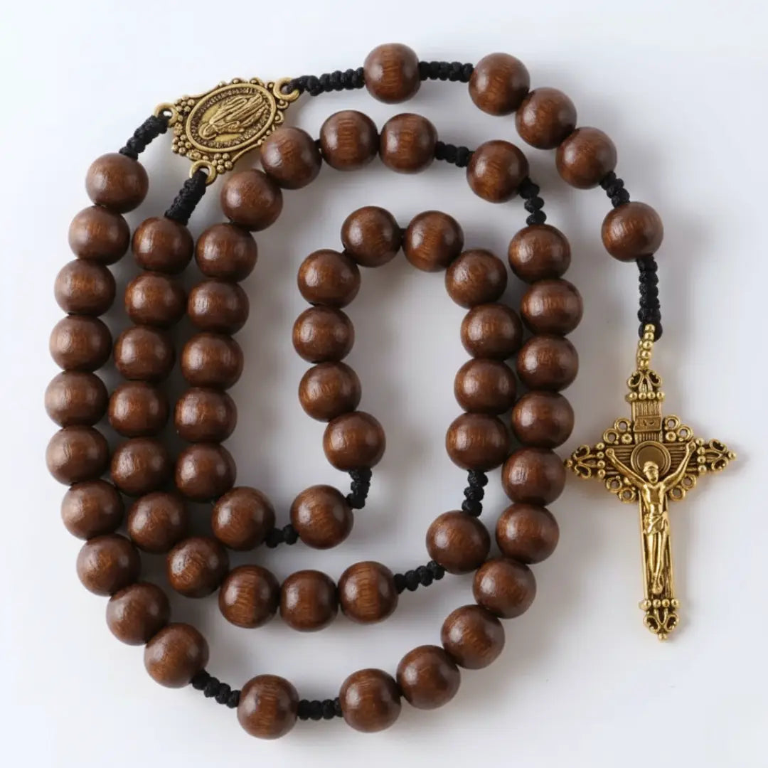 terço de madeira de nossa senhora das graças