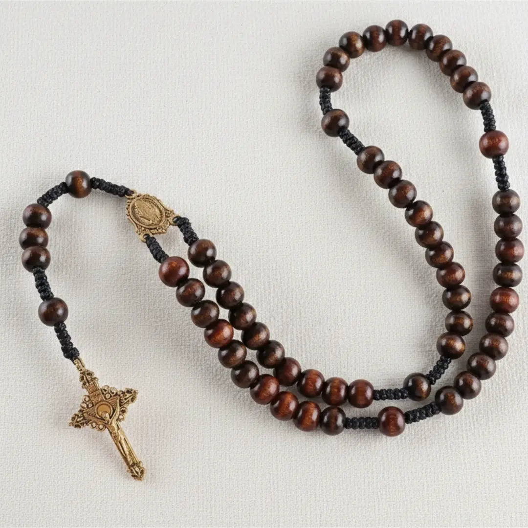 terço de madeira de nossa senhora das graças