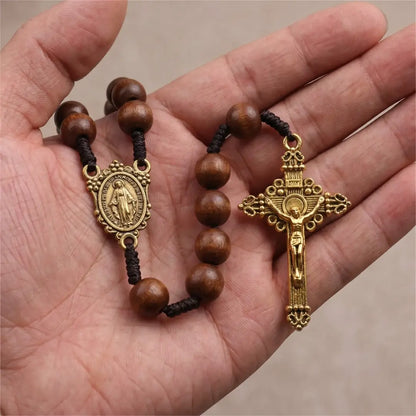 Terço de Madeira de Nossa Senhora das Graças Modelo Lignum Dark