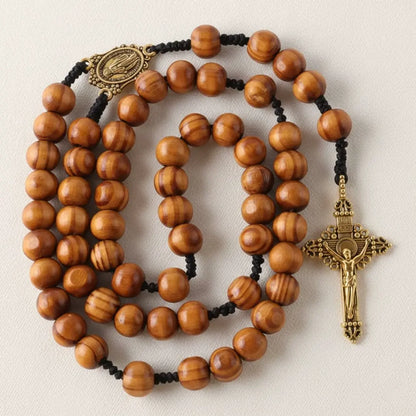 terço de madeira de nossa senhora das graças