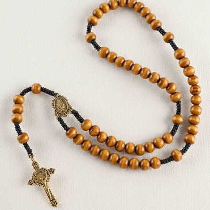 terço de madeira de nossa senhora das graças