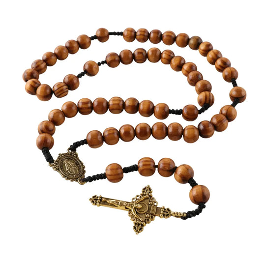 Terço de Madeira de Nossa Senhora das Graças Modelo Lignum Mel