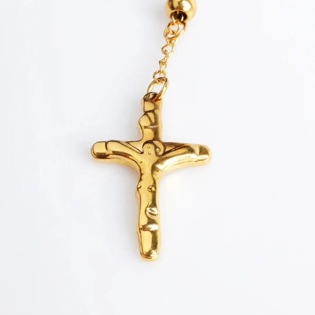 Terço de Nossa Senhora de Guadalupe Banhado a Ouro Modelo Elegance