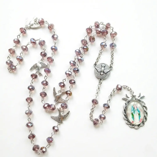 terço do divino espírito santo, terço vermelho, terço de nossa senhora das graças