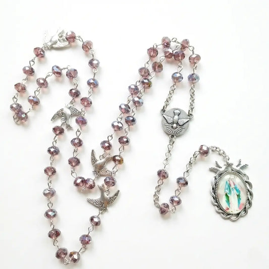 terço do divino espírito santo, terço vermelho, terço de nossa senhora das graças