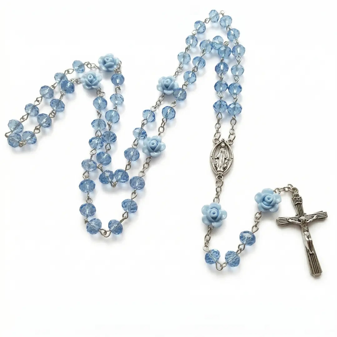 terço feminino delicado azul