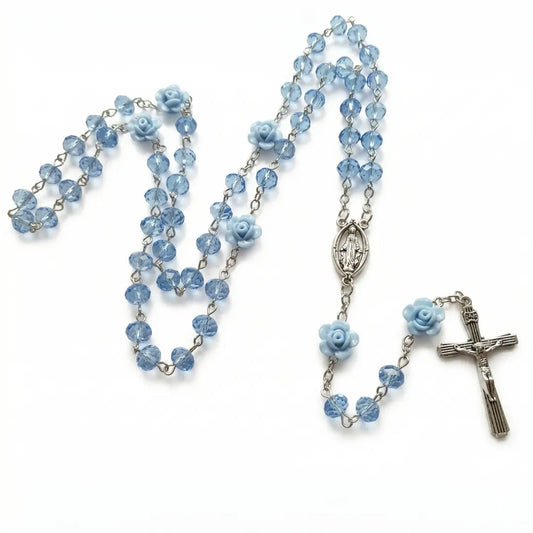 terço feminino delicado azul