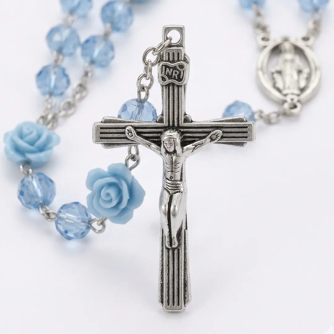 terço delicado feminino azul